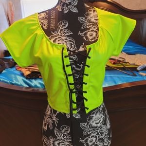 Current mood dolls kill tie crop top